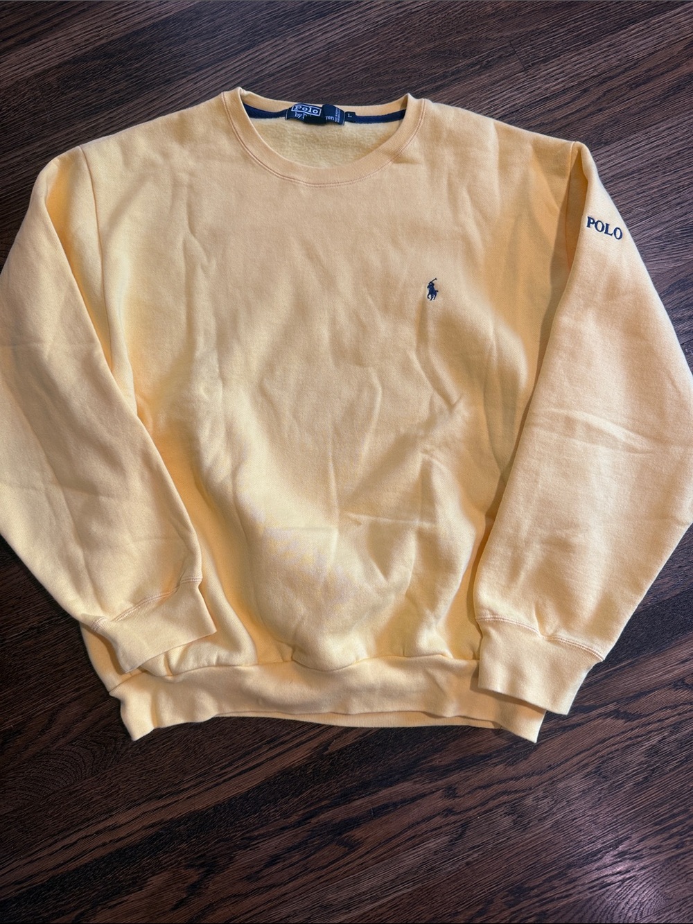 Polo by Ralph Lauren Yellow Crewneck Sweatshirt with Navy Pony